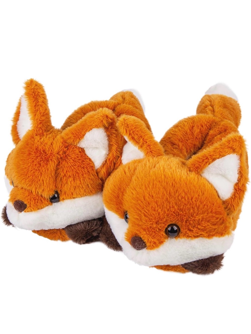 Cute Fox Slippers Plush Warm Cozy House Shoes NEW